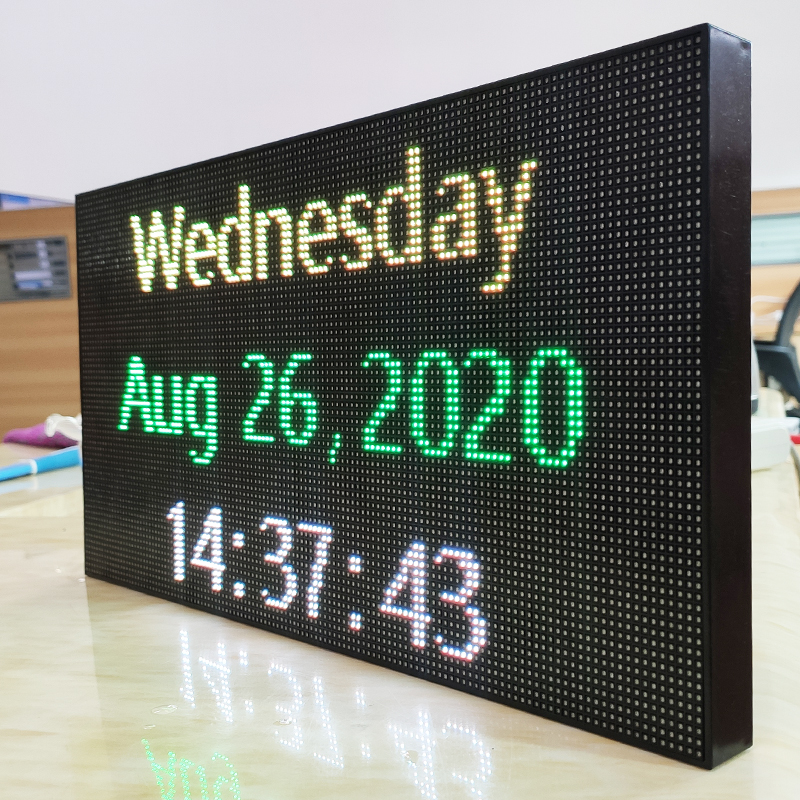 B2 LED Sign indoor full-color Programmable LED Screen, LED billboard advertising sign board scrolling Message display（38*19cm）